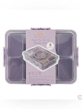 Cook With Color (CWC) - Purple Perfect On-The-Go Snack Box - 8 Compartments. NWT